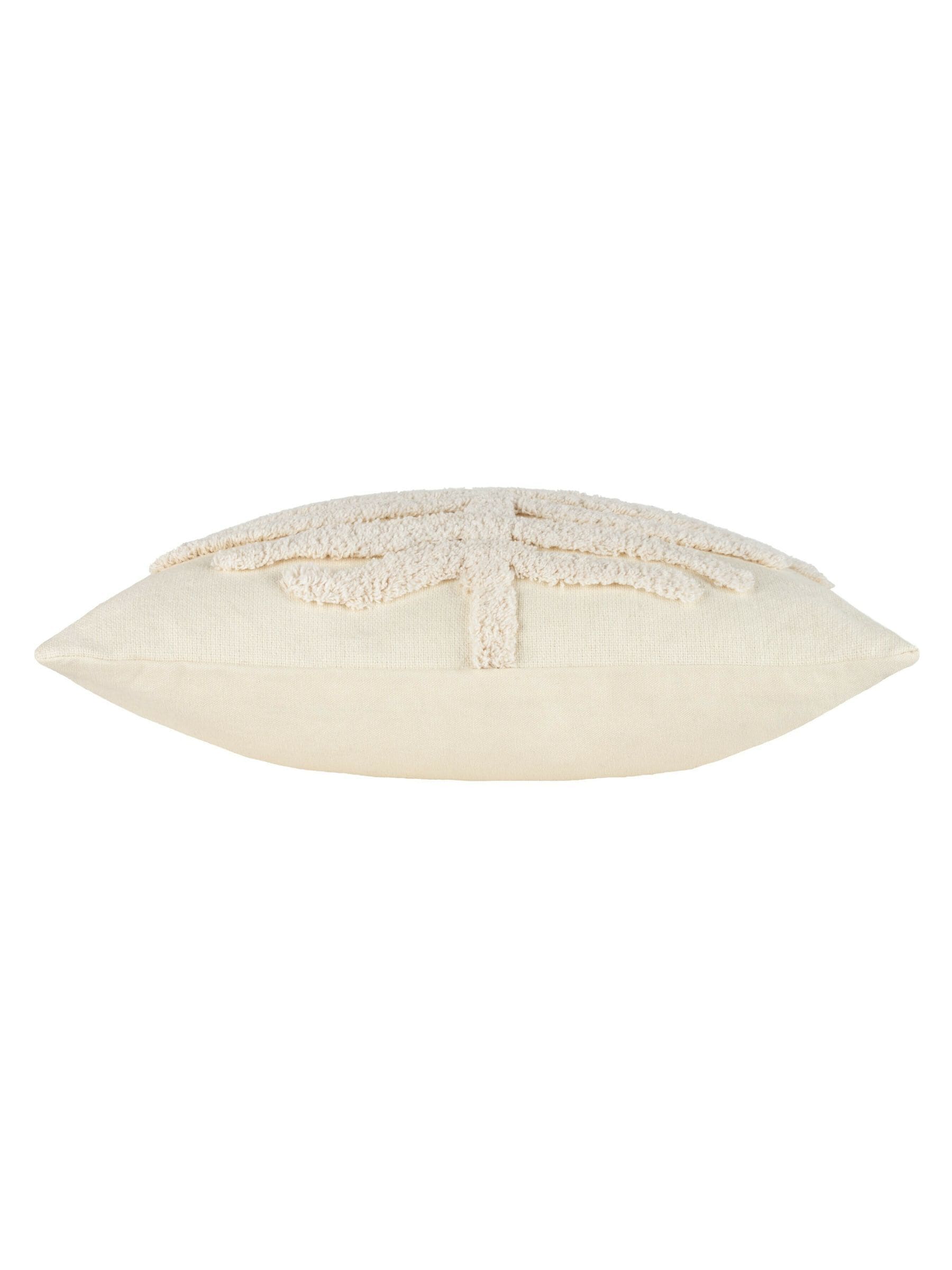 Furn Natural Dakota cushion tufted leaf design 45cm (British brand)