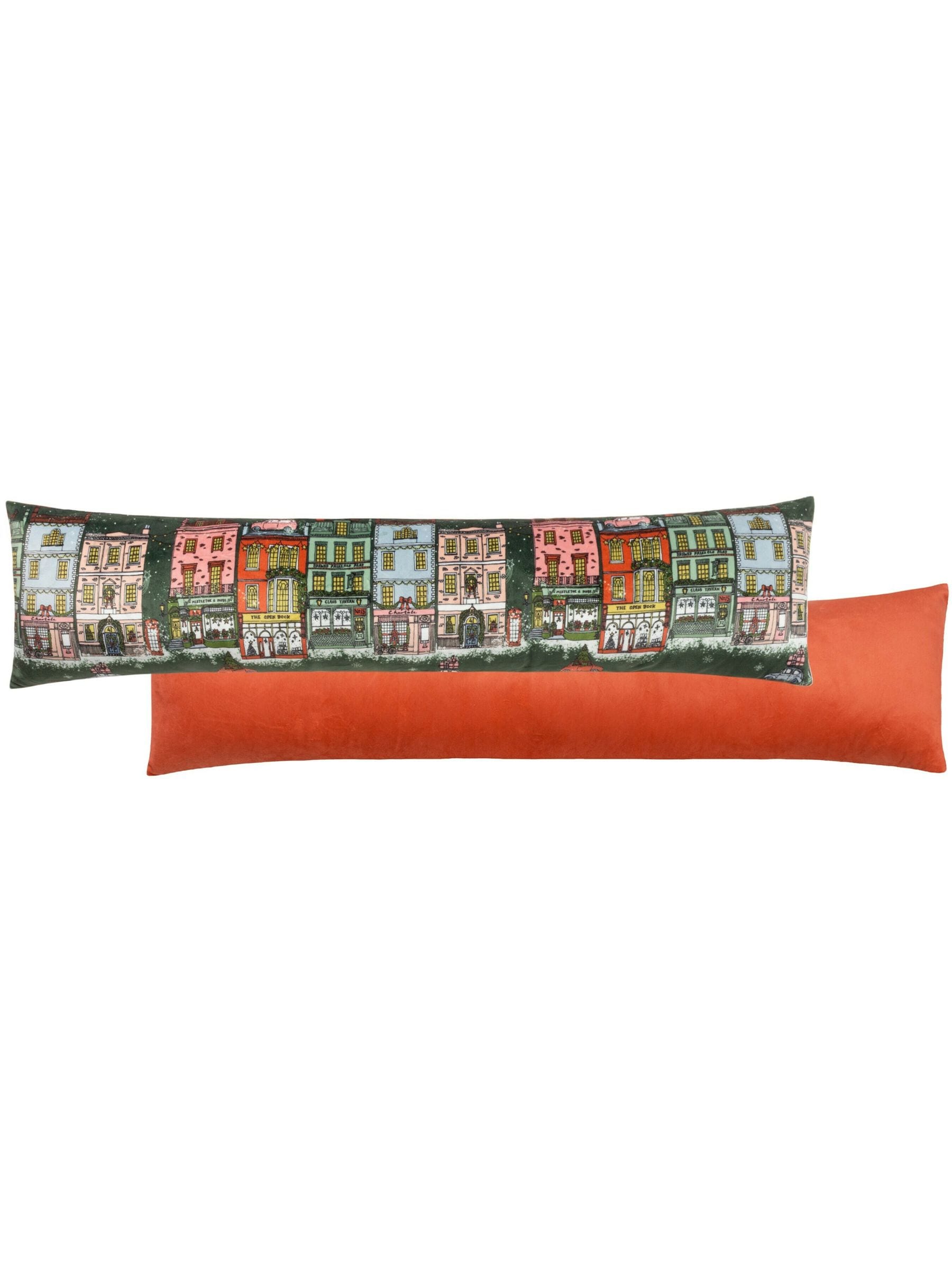 Furn Green Christmas Spirit draught excluder festive scene (British brand)