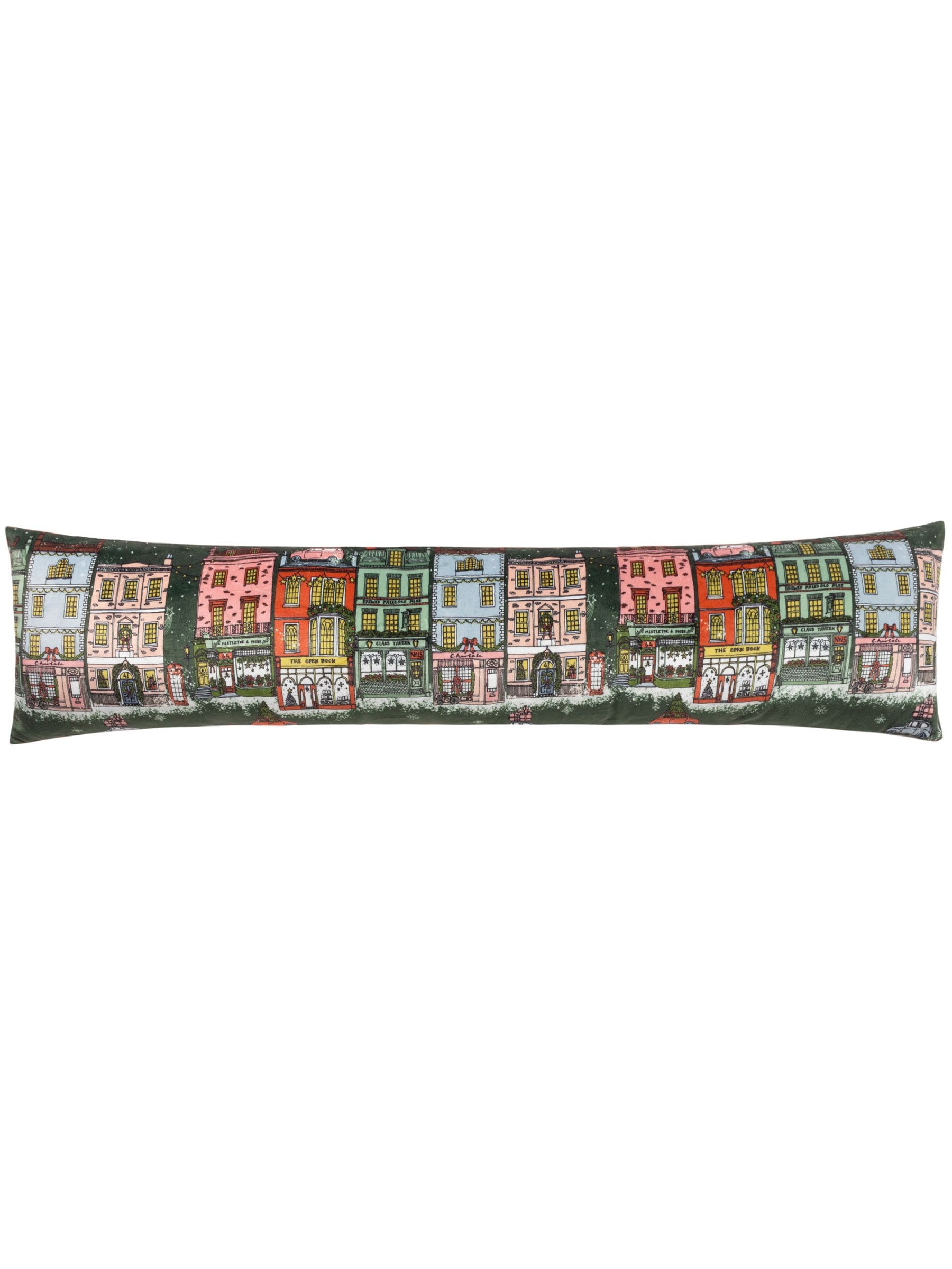 Furn Green Christmas Spirit draught excluder festive scene (British brand)