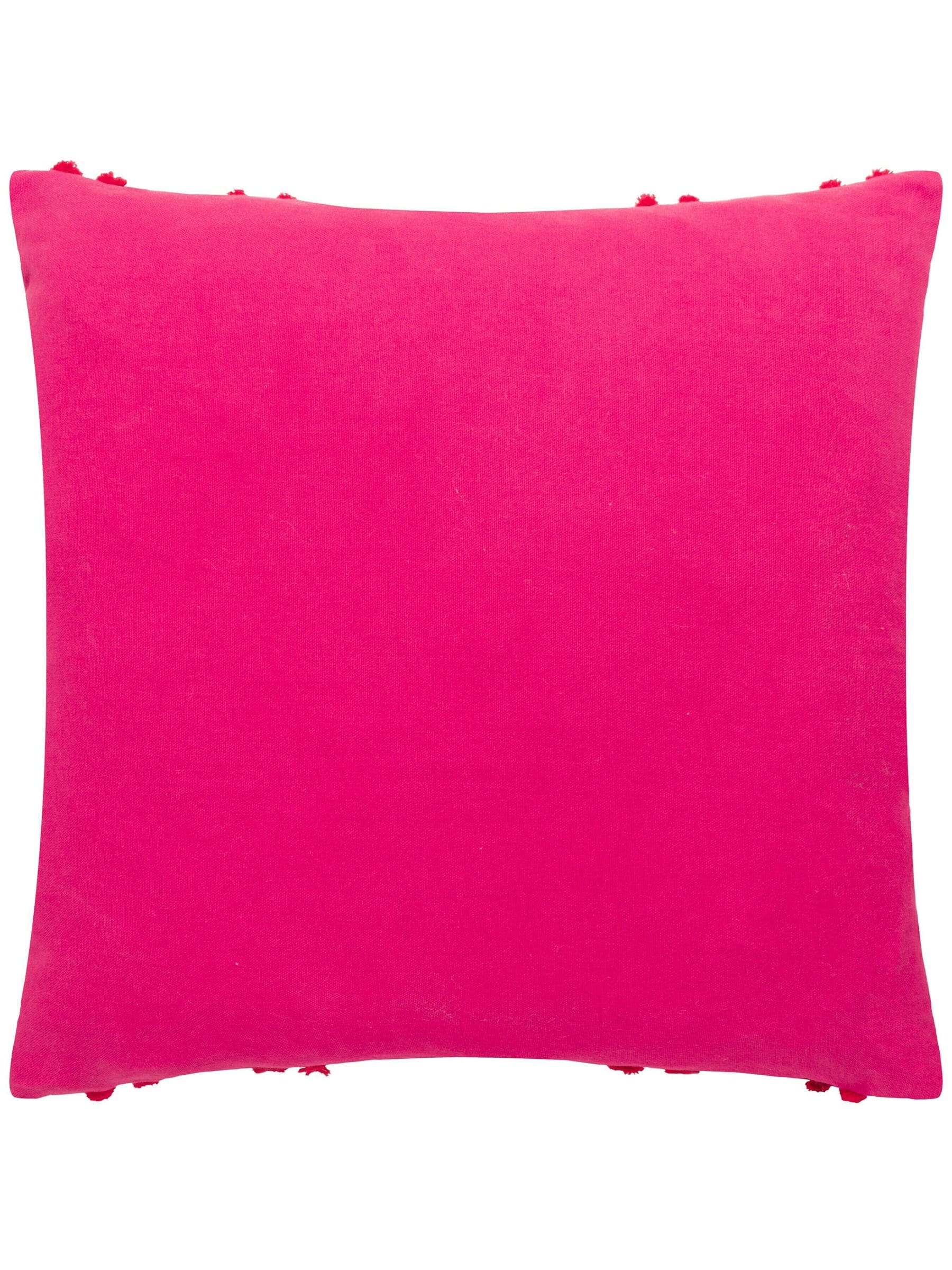Heya Home pink Archie tufted cushion 45cm - British product