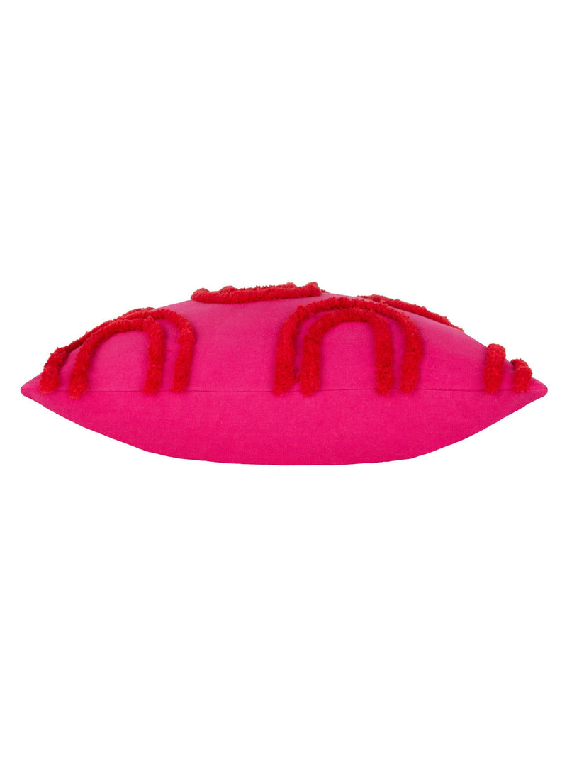 Heya Home pink Archie tufted cushion 45cm - British product