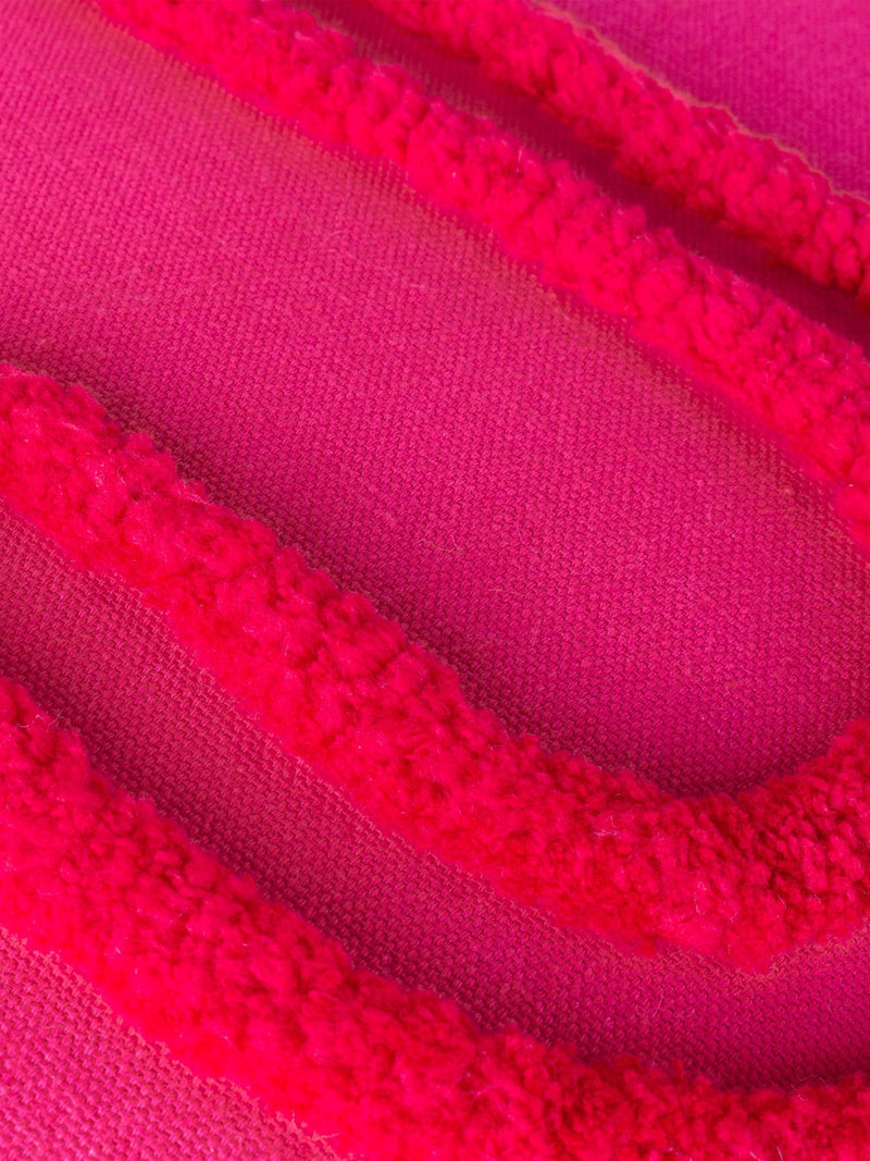 Heya Home pink Archie tufted cushion 45cm - British product