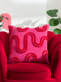 Heya Home pink Archie tufted cushion 45cm - British product