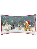 Evans Lichfield Christmas Dogs cushion 50x30cm, UK version