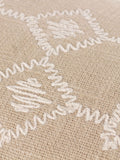 Yard Stone beige embroidered cushion with tassels - British product