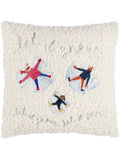 Furn Christmas snow angels boucle cushion 43cm, UK version