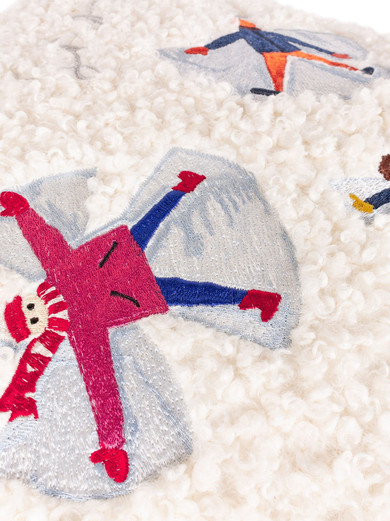 Furn Christmas snow angels boucle cushion 43cm, UK version
