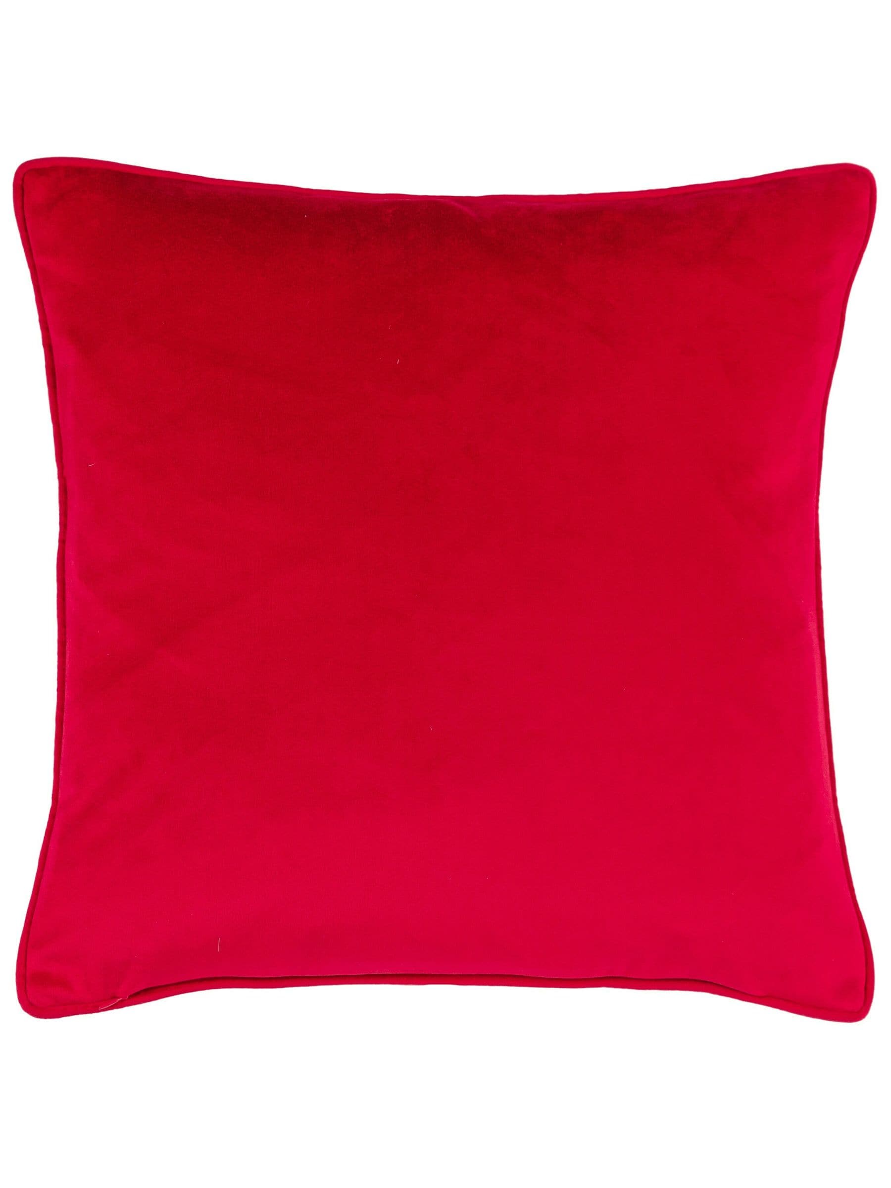 Furn reindeer velvet cushion with festive design, imported from the UK