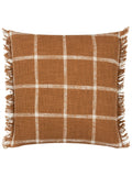 Yard Beni Check cushion Ginger Brown 45x45cm imported from the UK