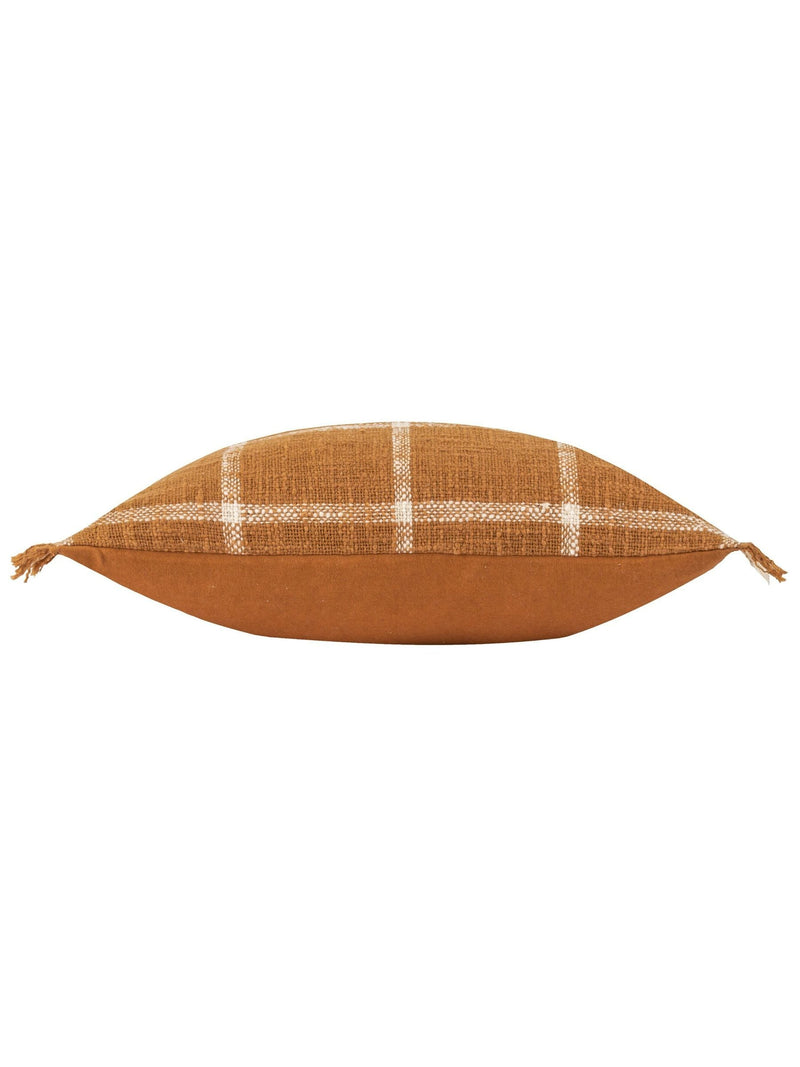 Yard Beni Check cushion Ginger Brown 45x45cm imported from the UK