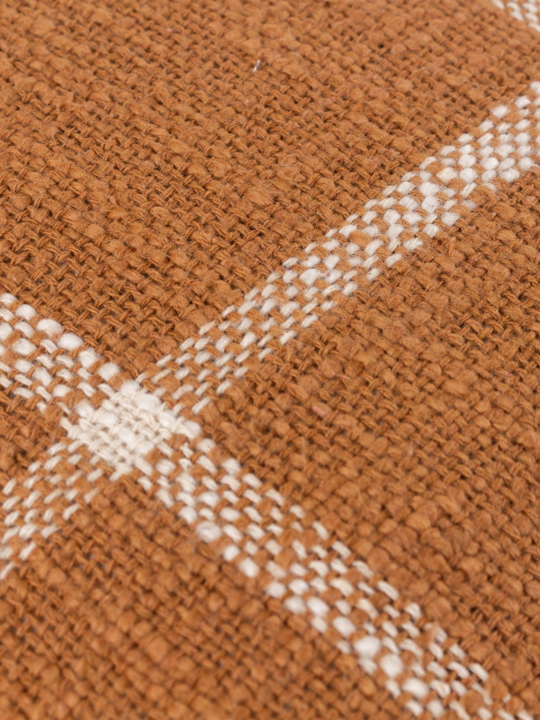 Yard Beni Check cushion Ginger Brown 45x45cm imported from the UK