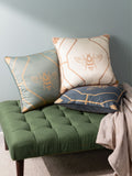 Furn Gold Bee Deco geometric cushion (British brand)