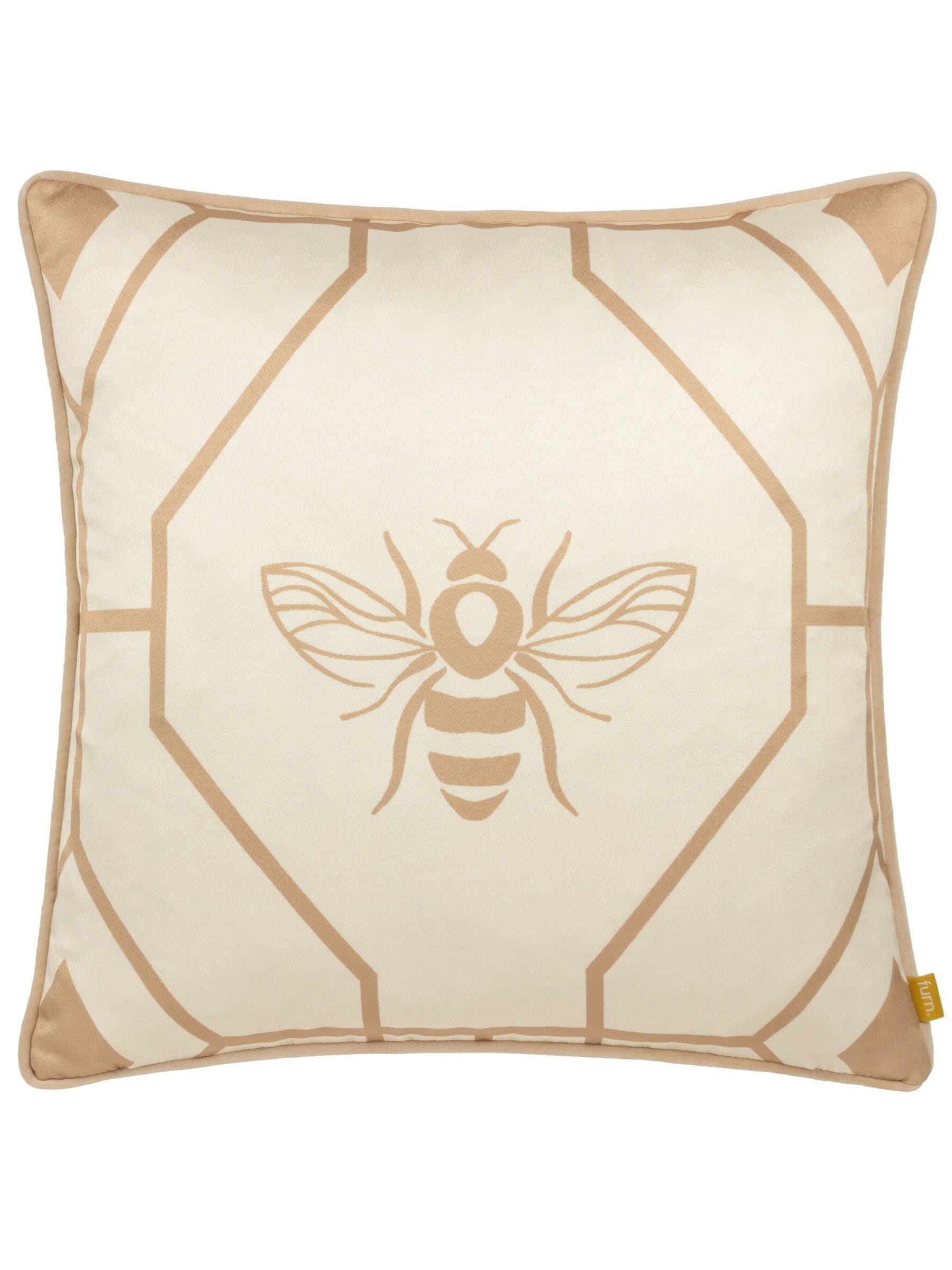 Furn Gold Bee Deco geometric cushion (British brand)