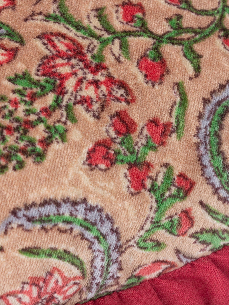Paoletti floral cotton velvet cushion 50cm, imported from the UK