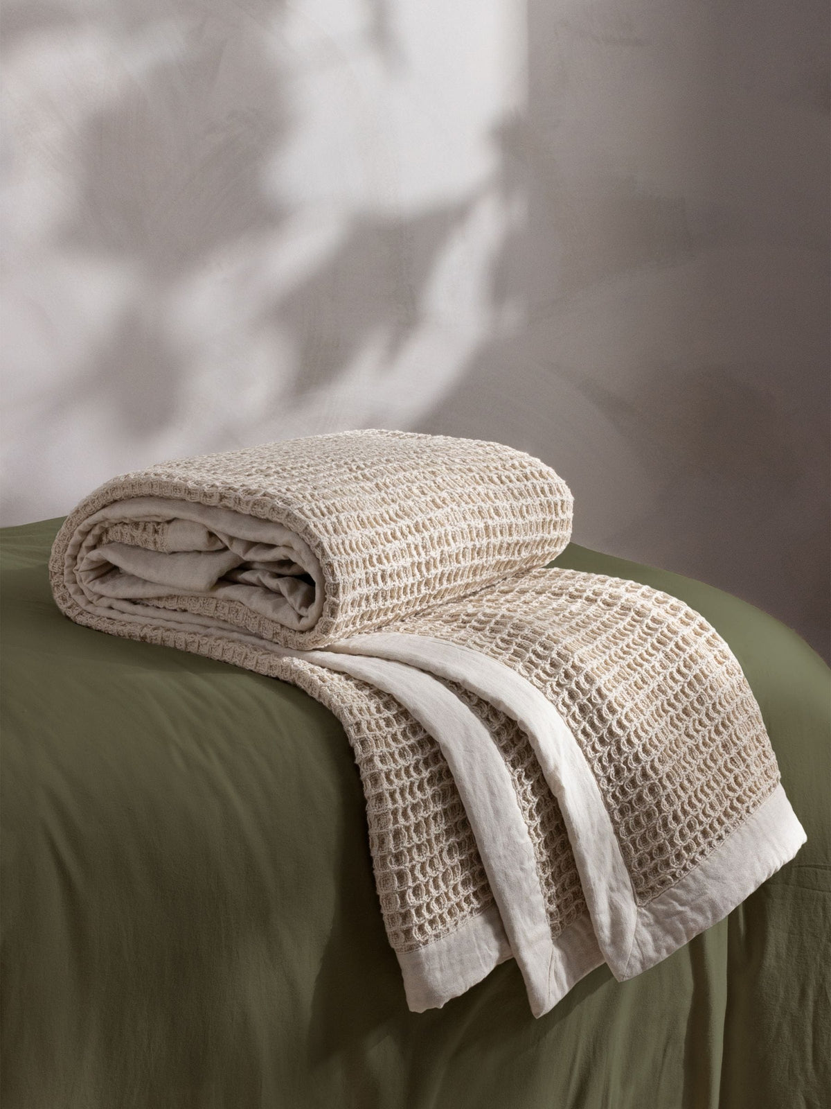 Yard cotton waffle throw 260x240cm - British product