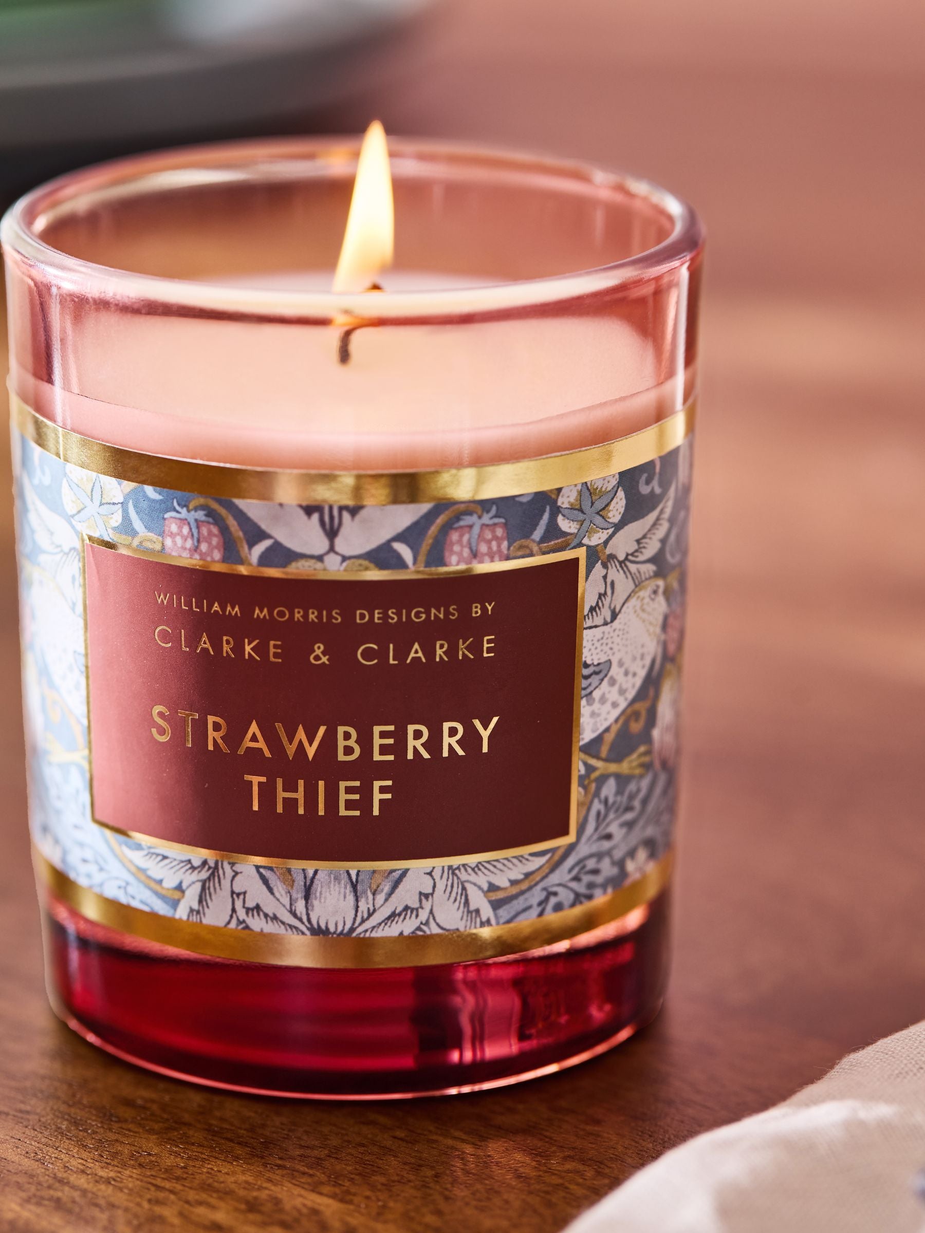 Clarke and Clarke rhubarb and rose water candle - British product