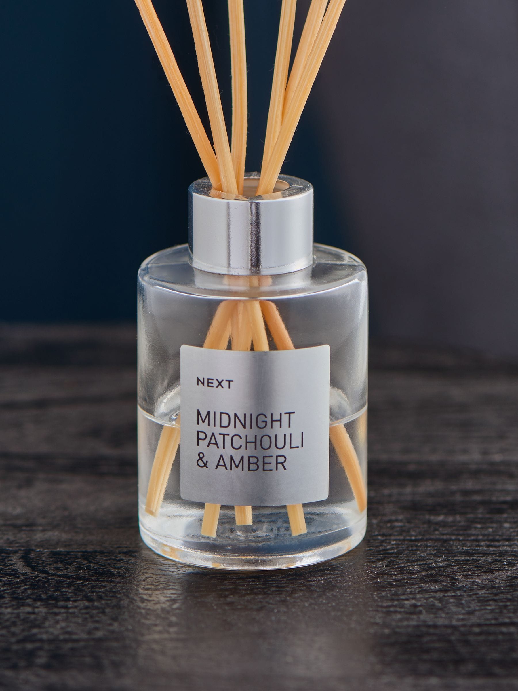 Astrid Silver Midnight Patchouli & Amber reed diffuser 50ml (British brand)