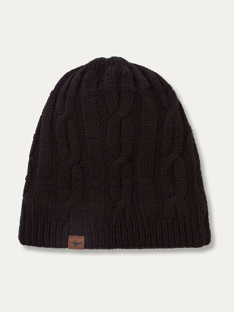 Sealskinz Black Blakeney Waterproof Cold Weather Cable Knit Beanie