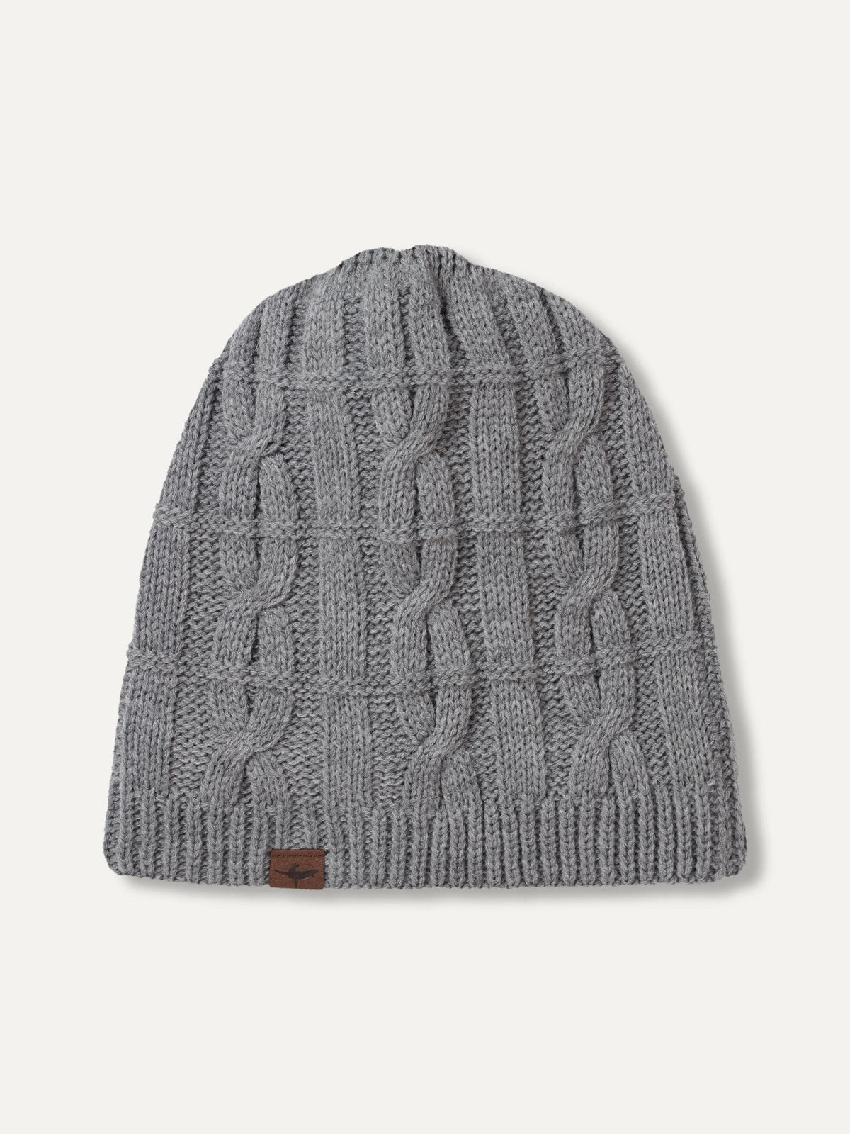 Sealskinz light grey waterproof cable knit beanie (British brand)