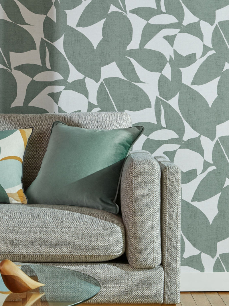 Green Art Leaf A4 wallpaper sample (British brand)