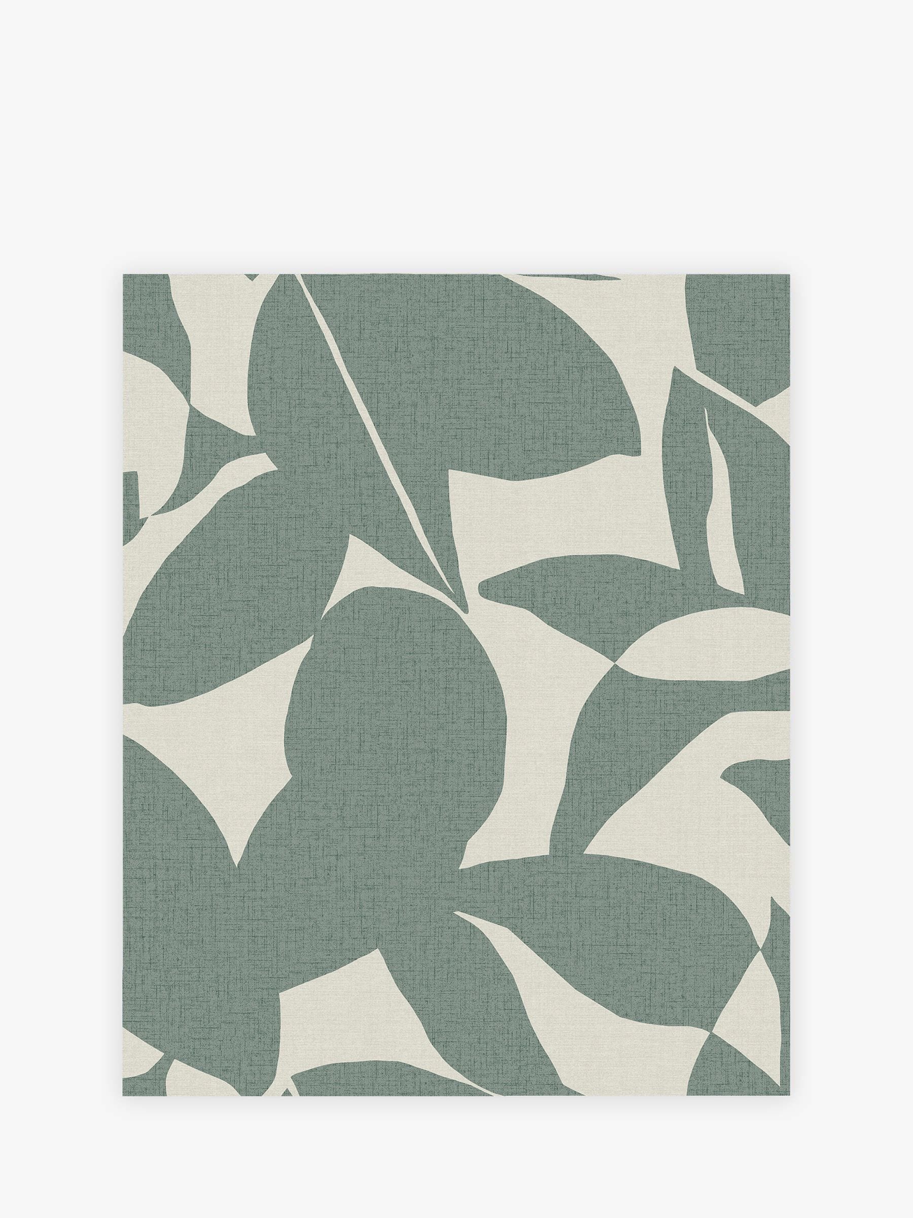 Green Art Leaf A4 wallpaper sample (British brand)
