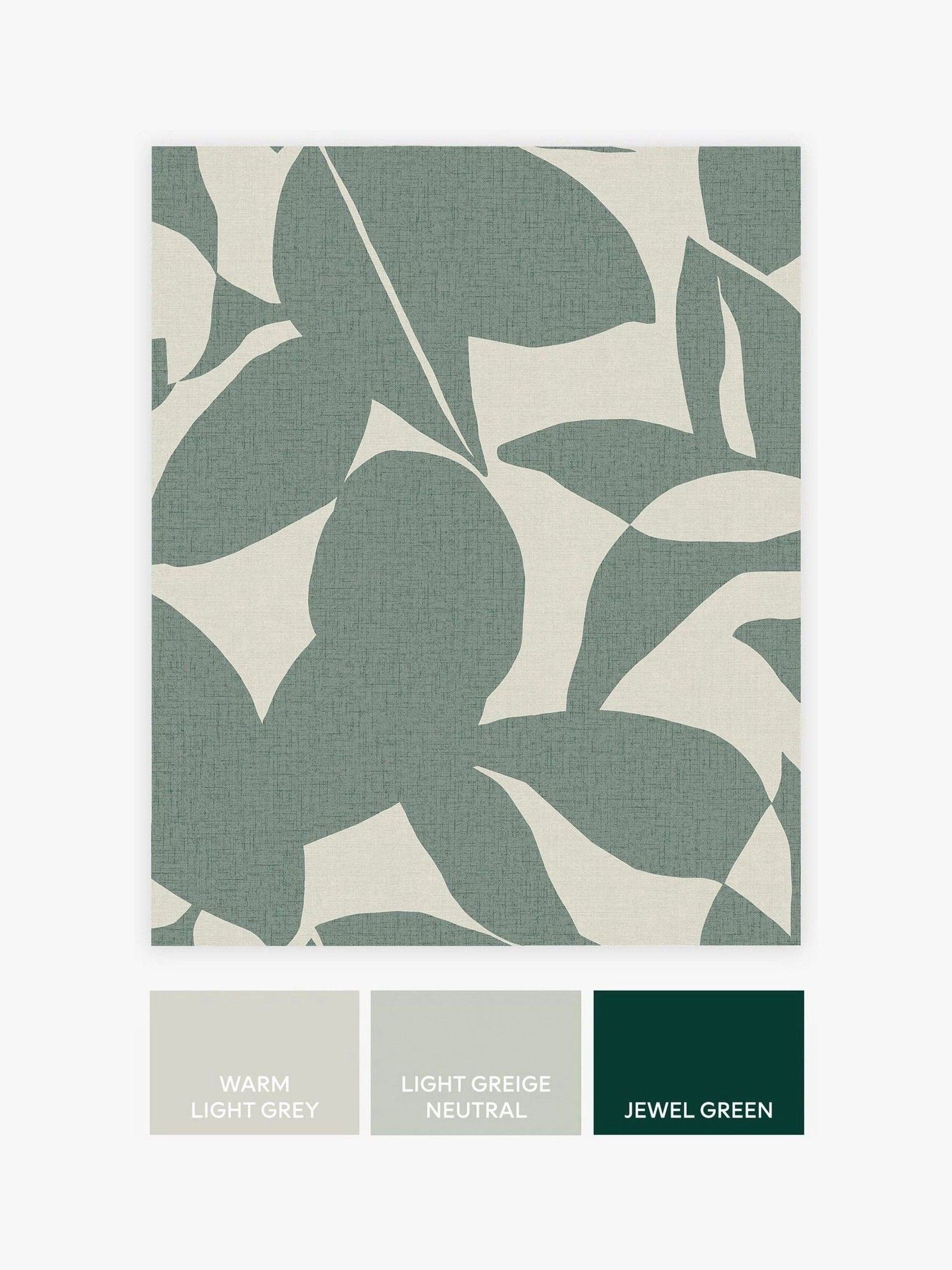 Green Art Leaf A4 wallpaper sample (British brand)