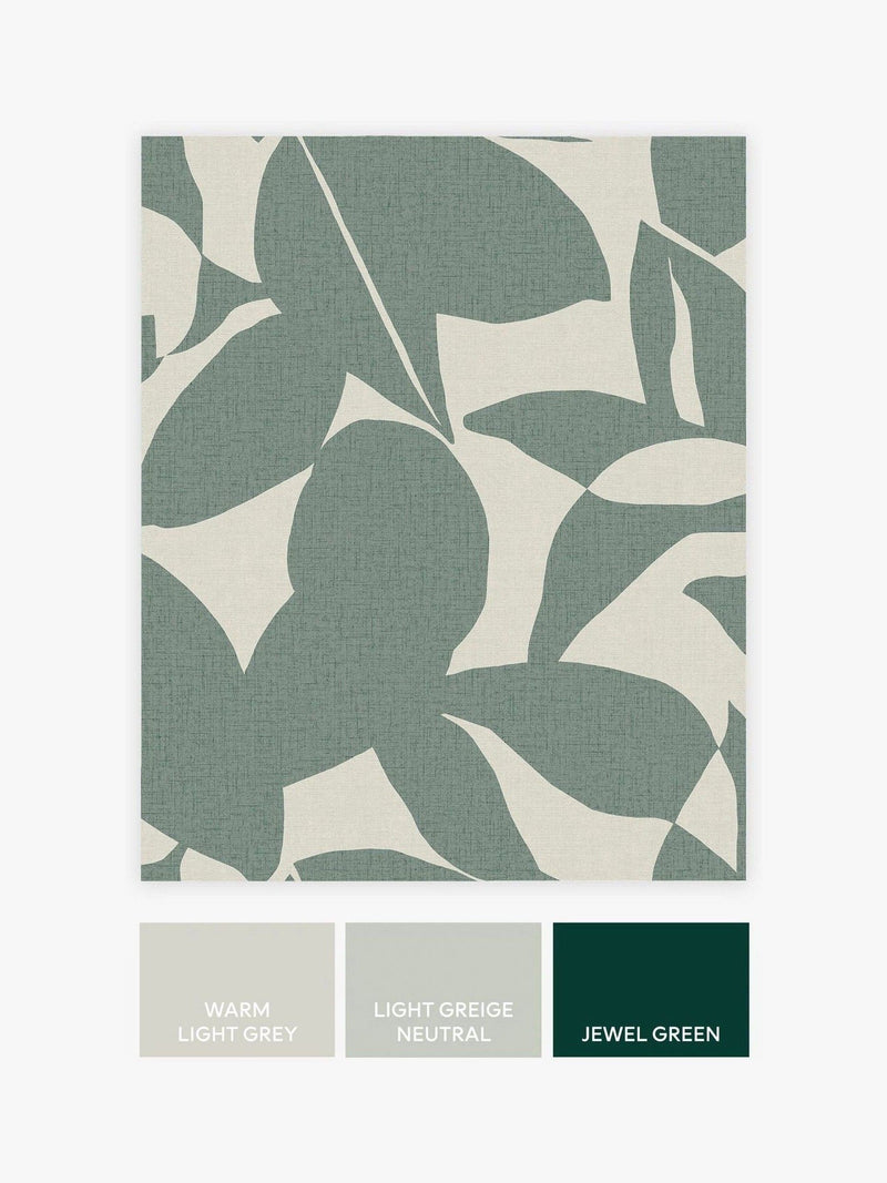 Green Art Leaf A4 wallpaper sample (British brand)