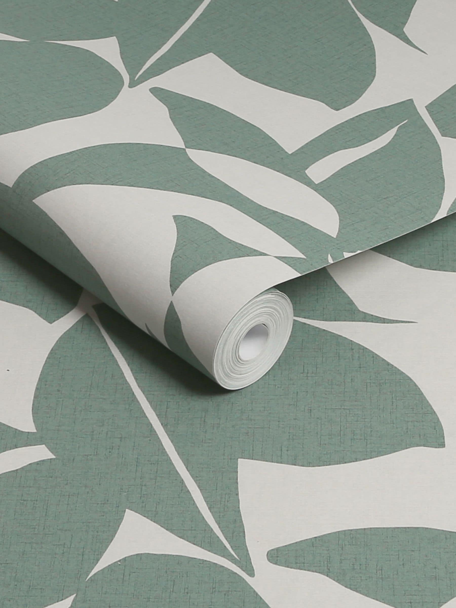 Green Art Leaf A4 wallpaper sample (British brand)