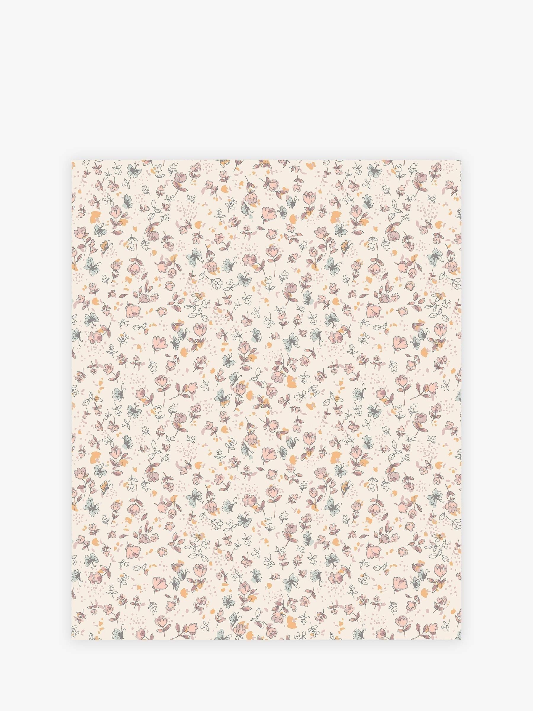 Calm ditsy floral wallpaper sample A4 - British product