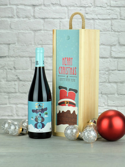 Nächster LeBonVin Malbec Rotwein Weihnachtliche Holzkiste - Online bei McGrocer kaufen