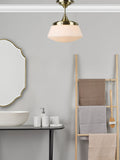 Dar Lighting Caden semi flush ceiling light, antique brass (British brand)