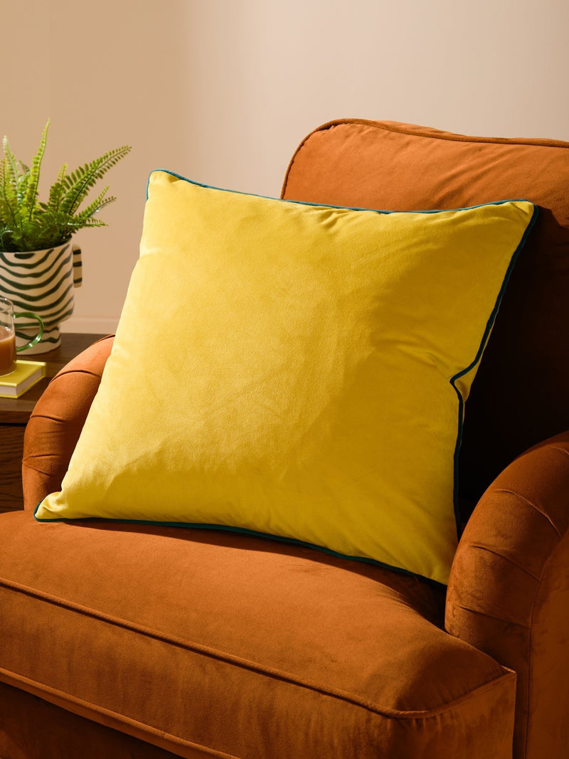 Furn Cylon/Teal Meridian Velvet 55 x 55cm Cushion
