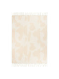 HÖEM cream jacquard tasselled throw 130x180cm, imported from the UK