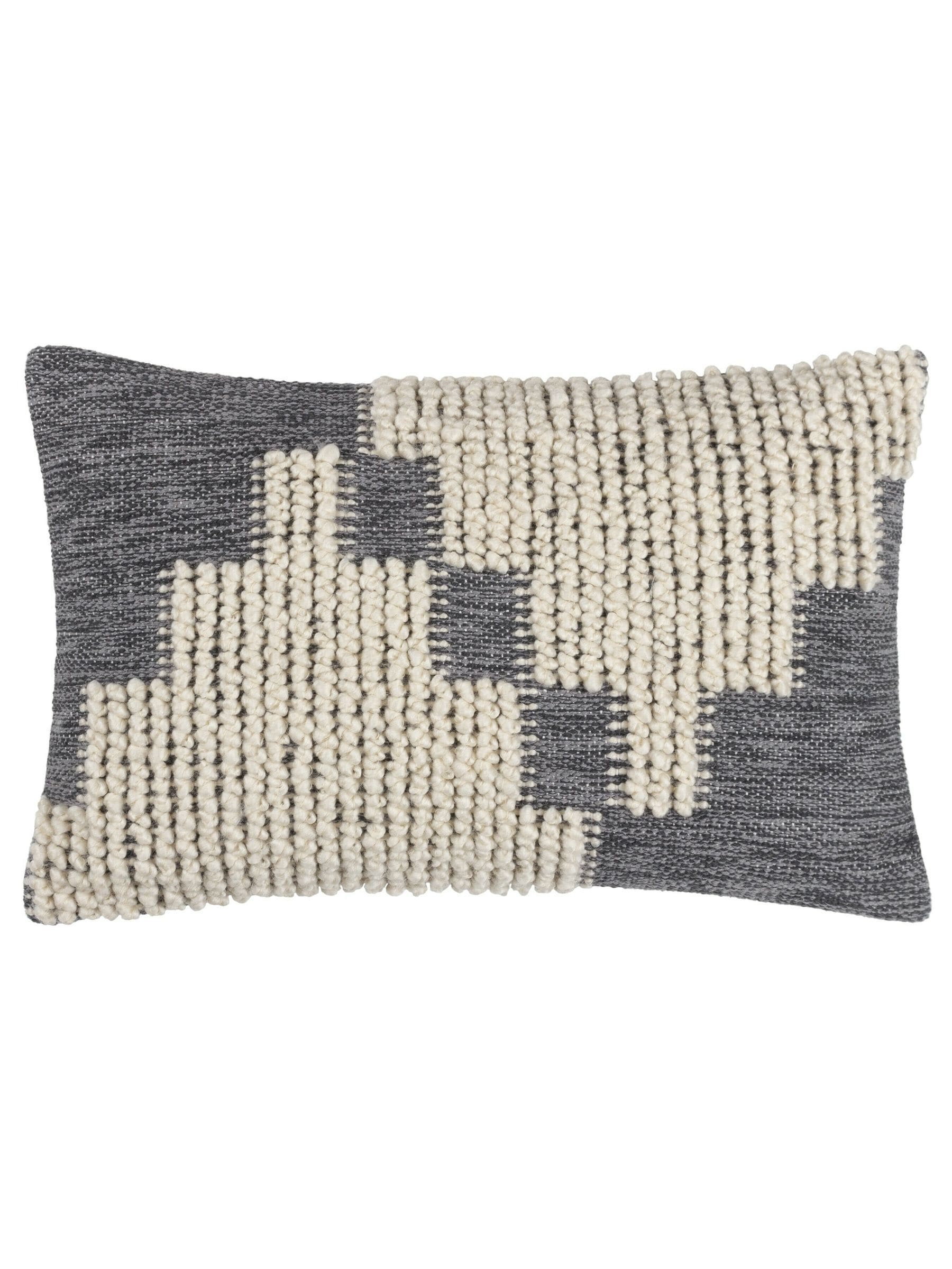 HÖEM blue cotton knot cushion, imported from the UK