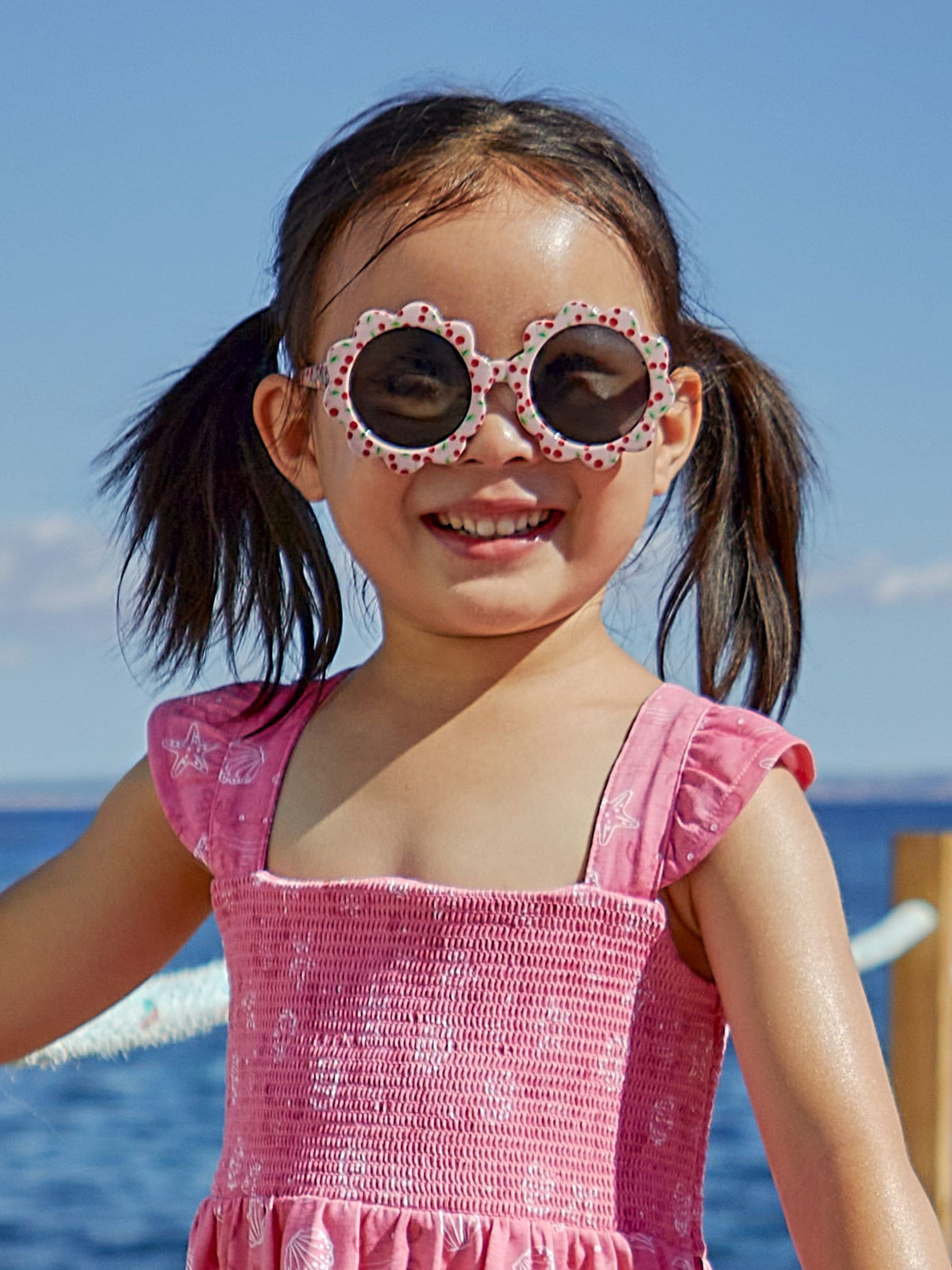 JoJo Maman Bébé pink cherry flower sunglasses (British brand)