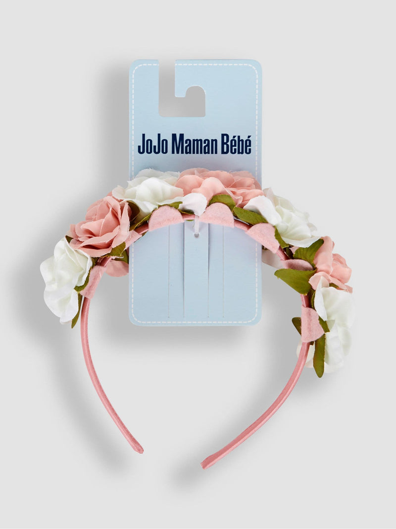 JoJo Maman Bébé dusky pink floral headband (British brand)
