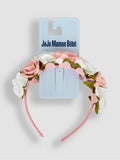 JoJo Maman Bébé dusky pink floral headband (British brand)