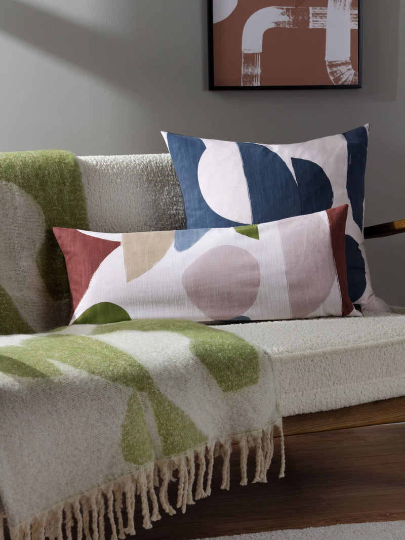 HÖEM Blue Meta abstract cushion - British product