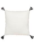 HÖEM grey boucle tasselled cushion 50cm - British product