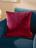 Furn Maroon/Moss Meridian Velvet 45 x 45cm Cushion Cover