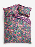 Lucy Tiffney navy floral ruffle duvet cover set, UK version