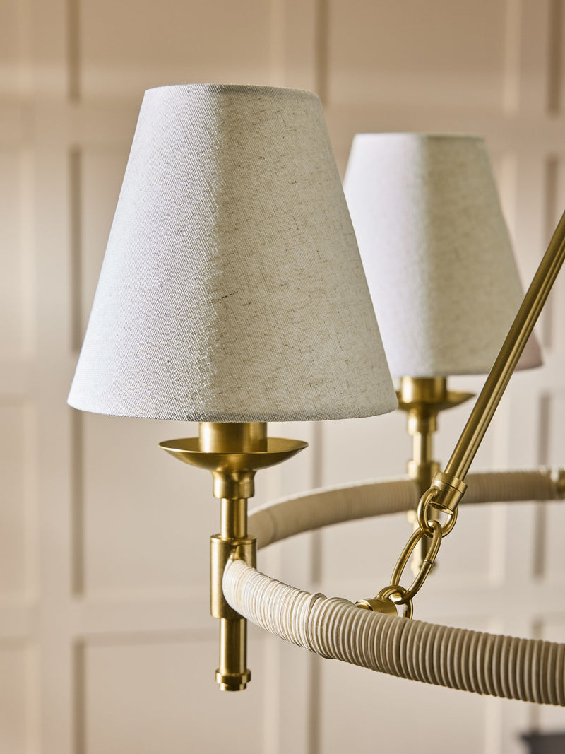 Nina Campbell brass Sagano chandelier 62cm diameter - British product