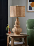 Nina Campbell rattan table lamp 70cm, UK version