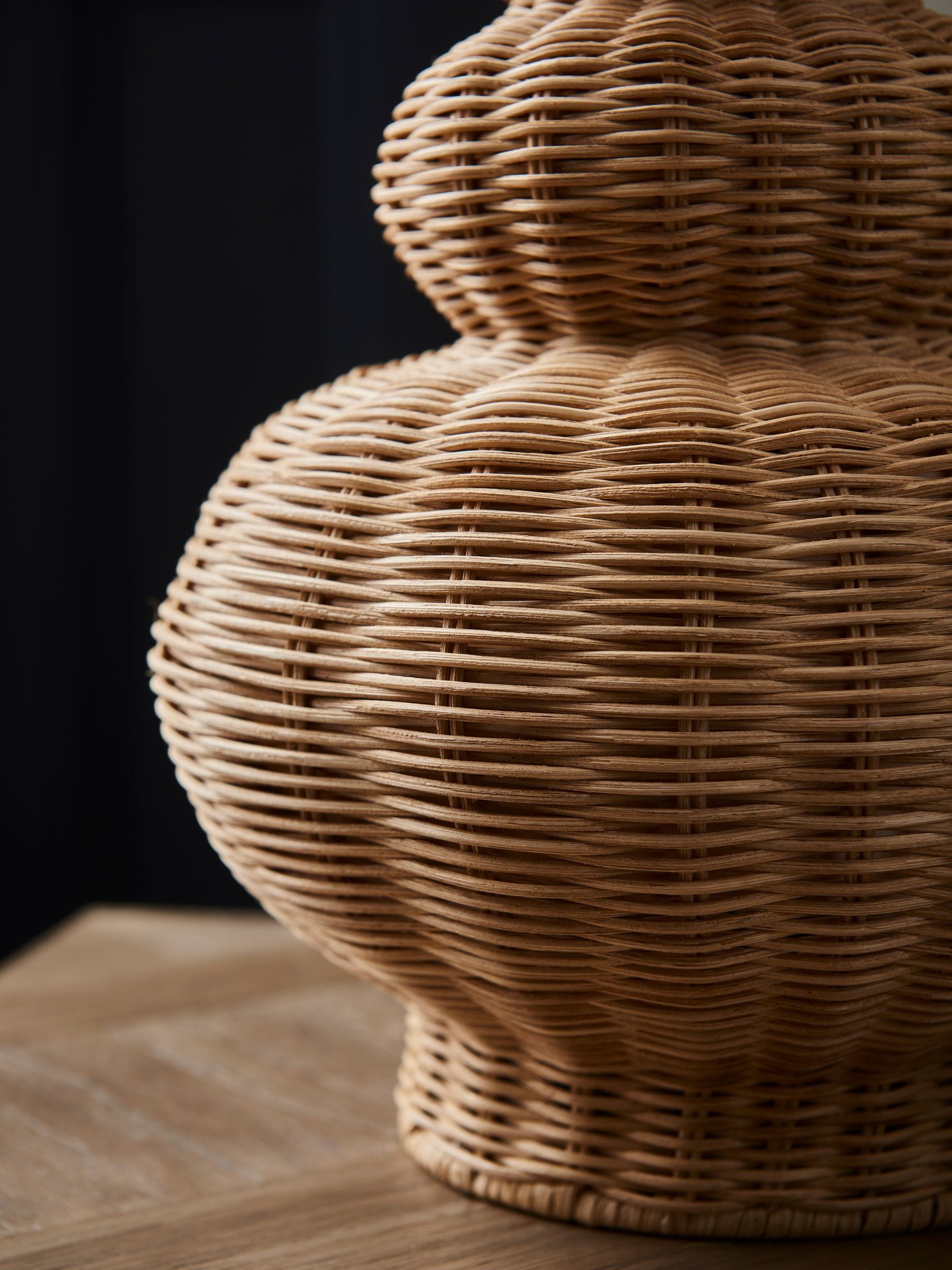 Nina Campbell rattan table lamp 70cm, UK version