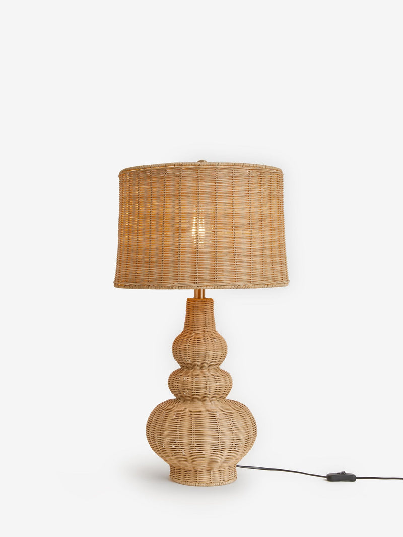 Nina Campbell rattan table lamp 70cm, UK version