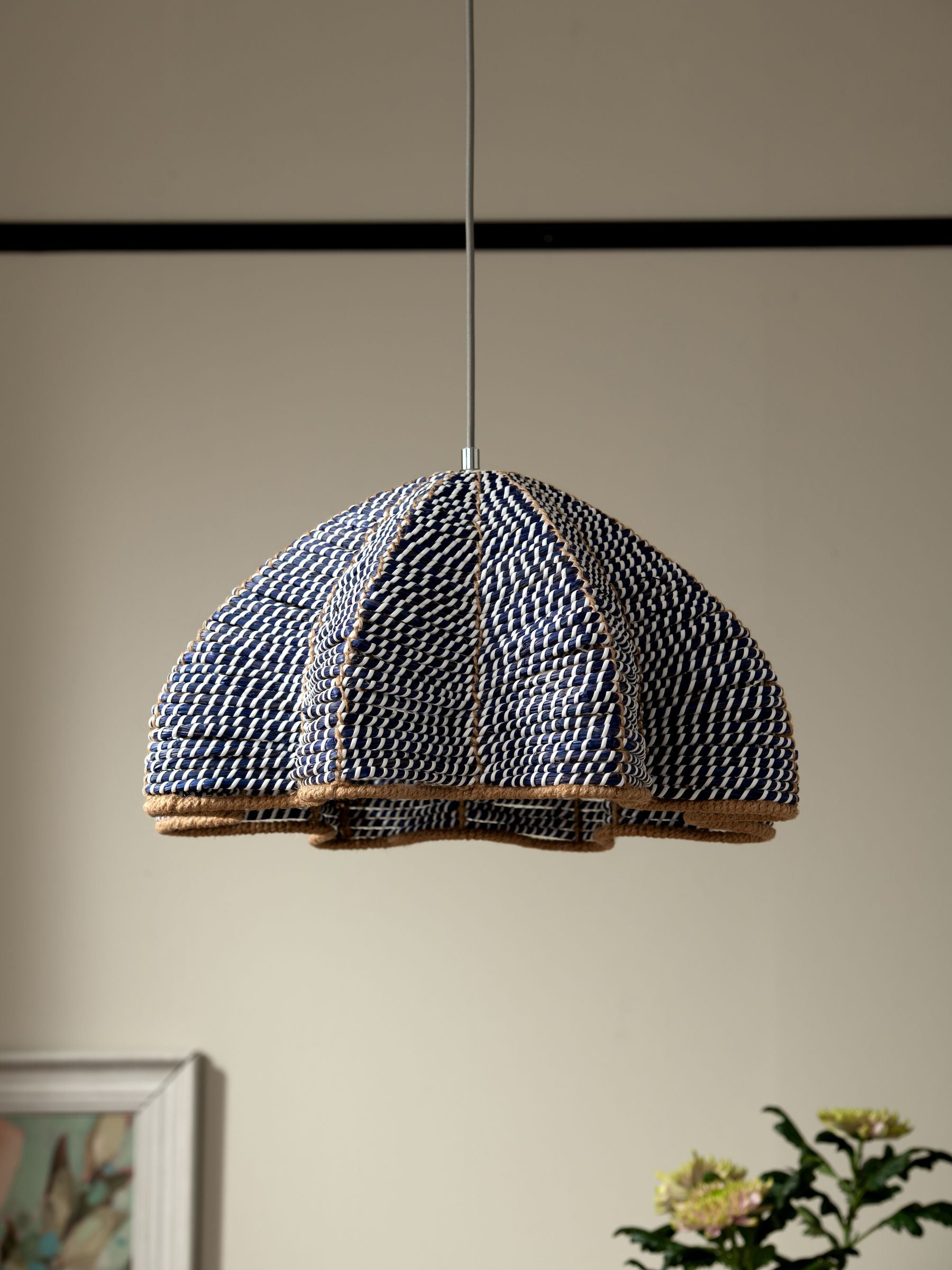Nina Campbell blue easy fit echinus shade, UK version