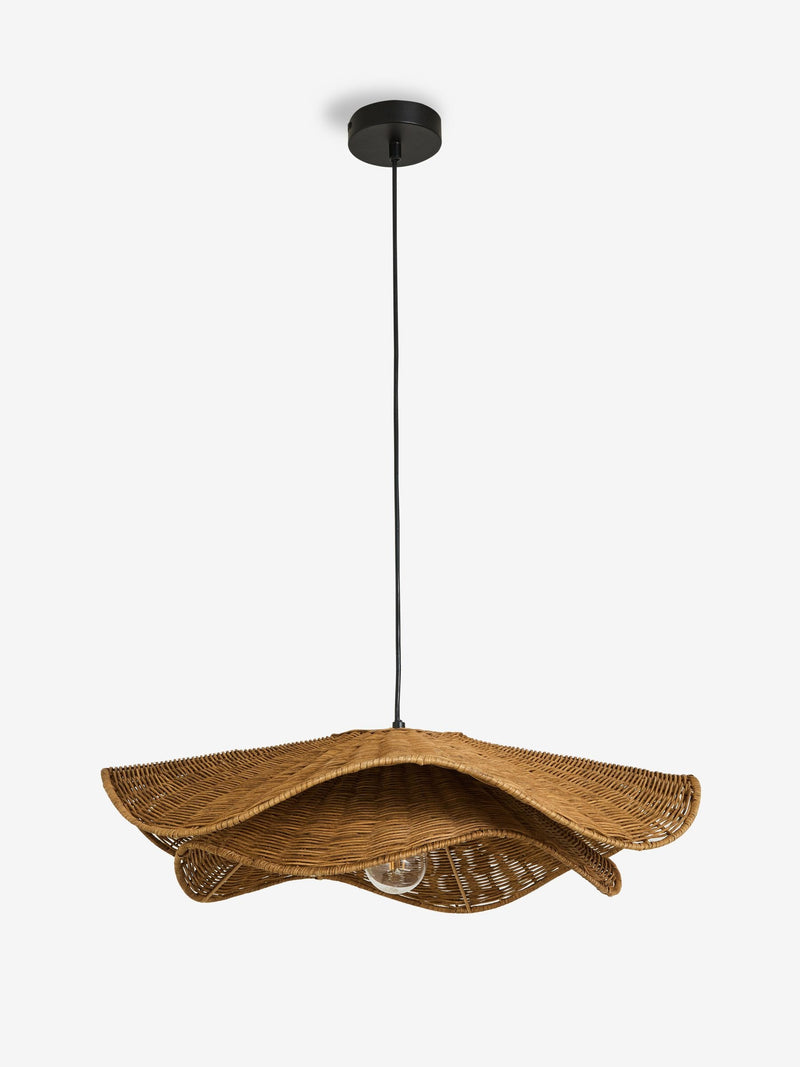 Nina Campbell Velero rattan pendant light 57cm, imported from the UK