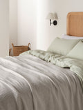Bedfolk Pink Linen Cotton Throw