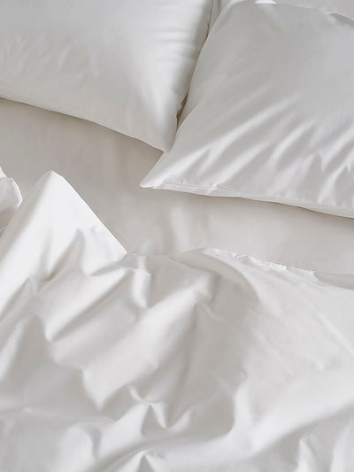 غطاء لحاف قطني أبيض كلاسيكي من Bedfolk