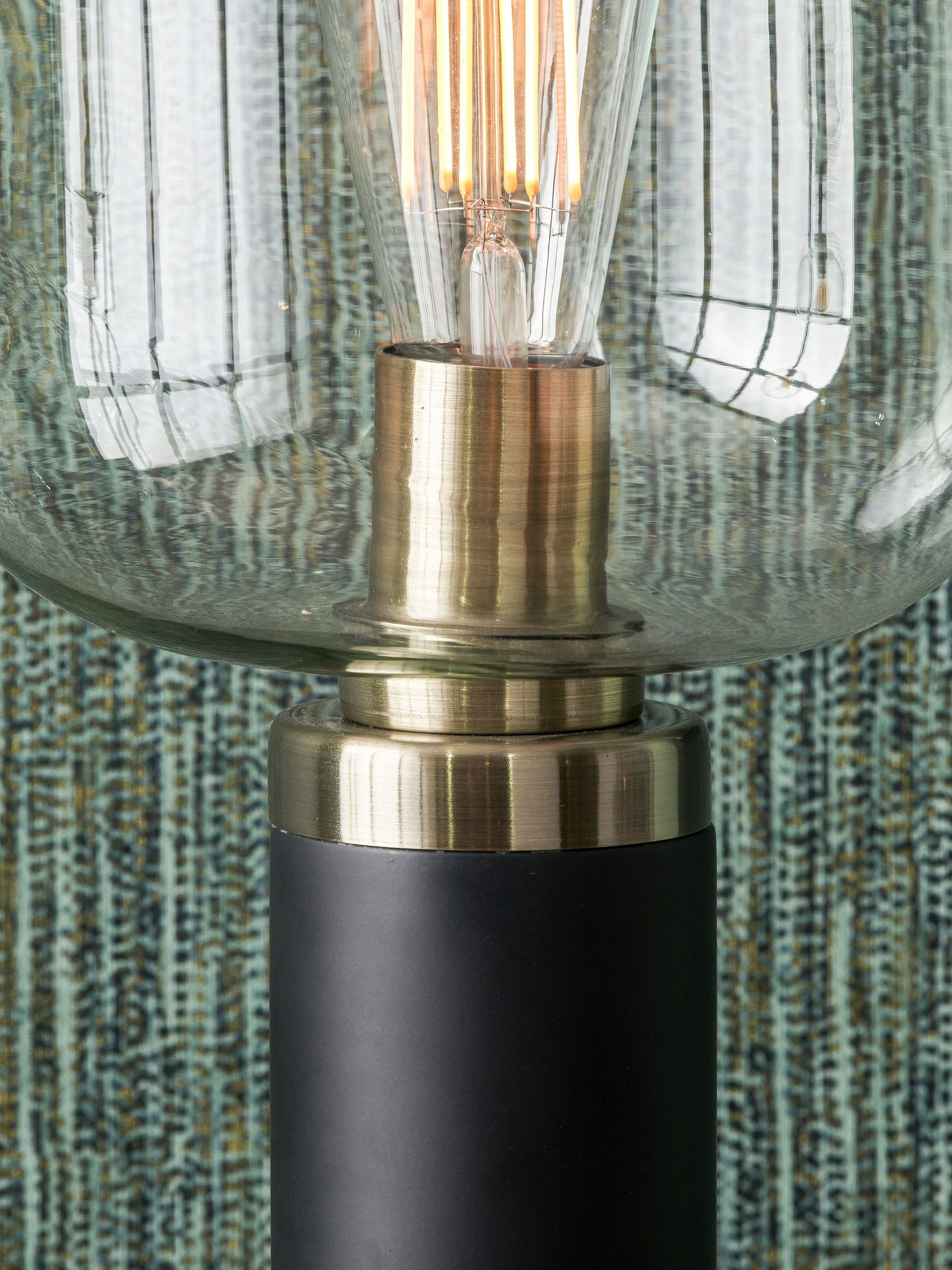 Pacific Florence table lamp glass metal 44cm, imported from the UK